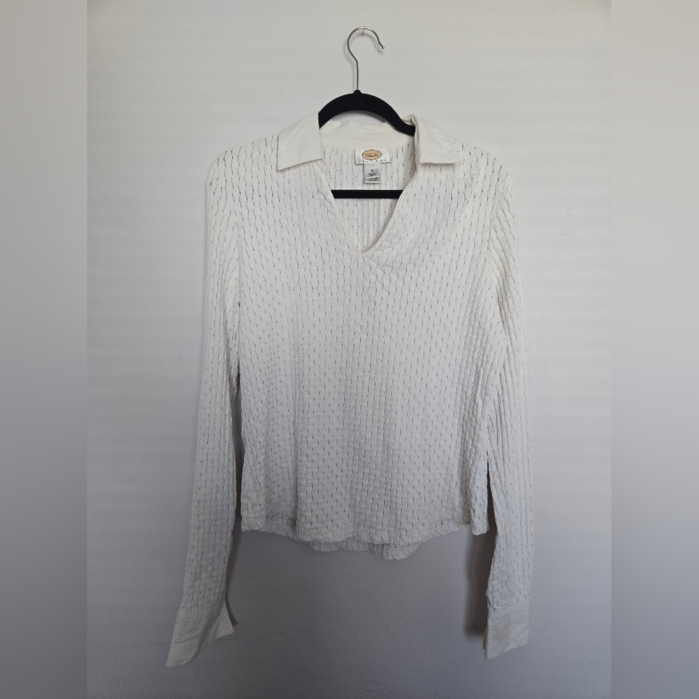 VTG Talbots V-neck Pullover Blouse